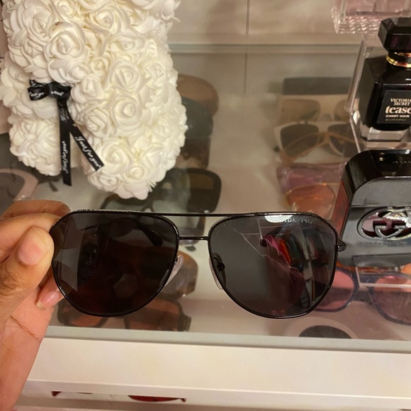 PRADA AVIATOR SUNGLASSES AUTHENTIC - Picture 3 of 4
